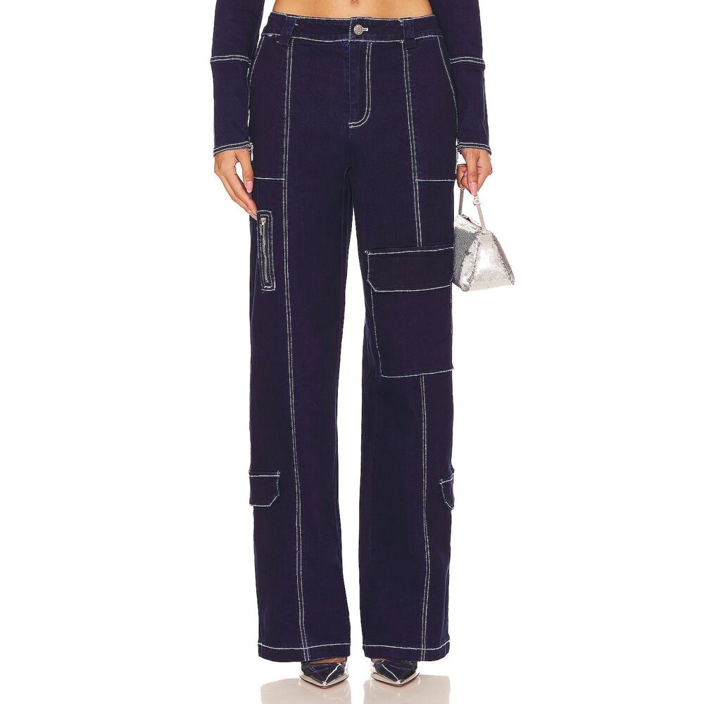 By.Dyln 'Cole' Blue Chambray Pants Size S - NWT